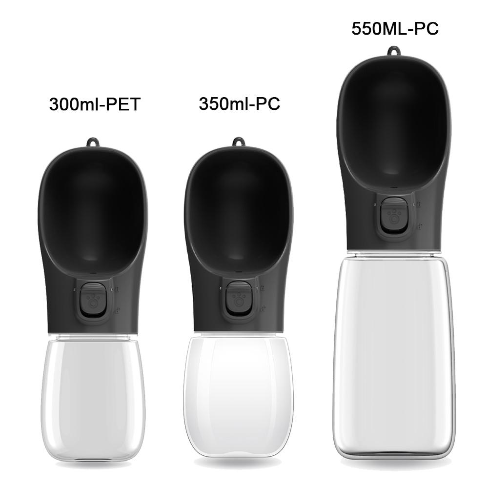 

550ml Big Dog Water Bottle For Small Medium Dogs Cat Portable Outdoor Walking Puppy Pet Drinking Bowl Golden Retriever Supplies 300ml-PET чёрный