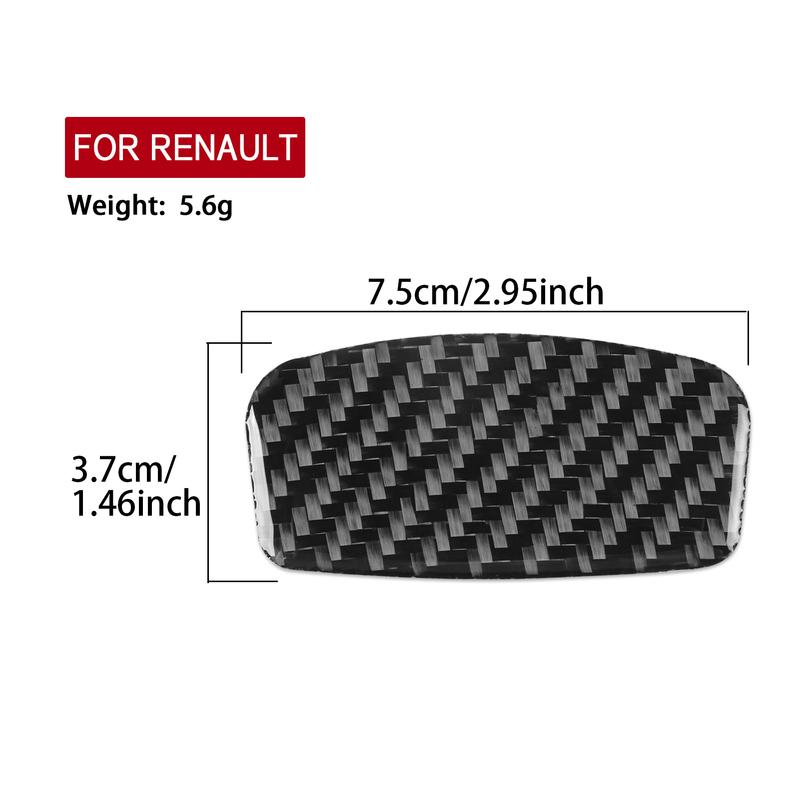 For Renault Clio 2002-2005 Real Carbon Fiber Stickers co-pilot Storage switch Panel Cover Car Accessories Interior decorative