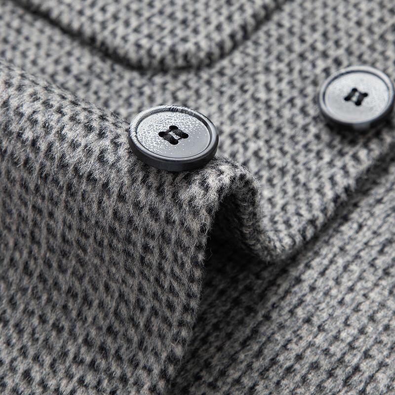 FAPAI Men's Wool Blend Business Casual Overcoat