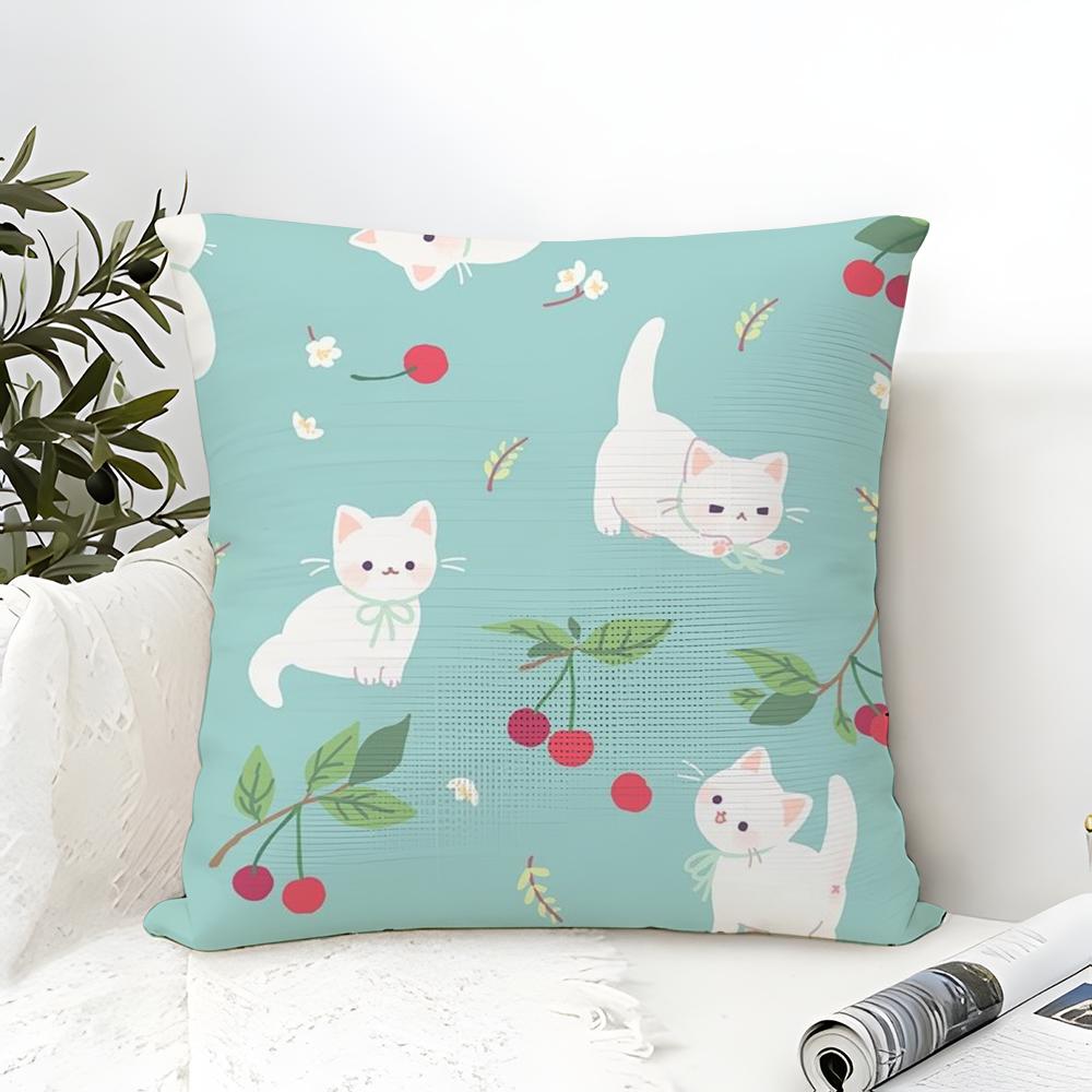 Simple Color Animal Illustration Patterns Pillow Case Linen Pillow Case Sofa Home Decor Cushion Cover Cushion Cove