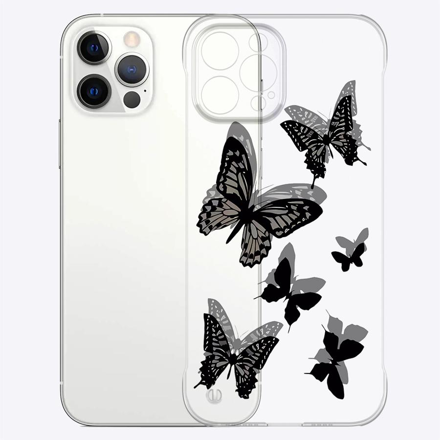 INS Retro Butterfly Phone Case for Apple iPhone 15 16 Pro Max 13 14 Plus 12 11 Pro plus Matte