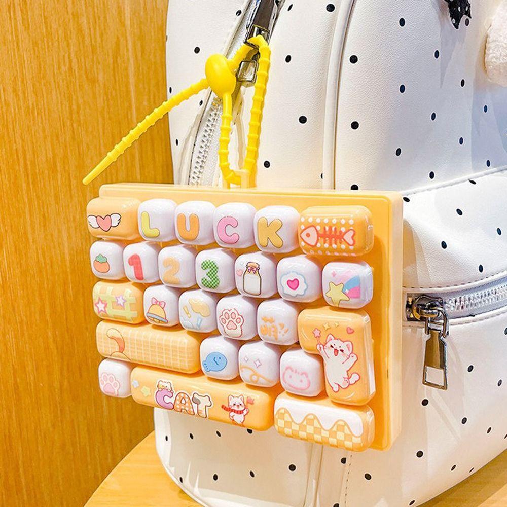 Cartoon Mechanical Keyboard Toy Hanging Keycap Clicker Toy Cute Bag Pendant  Bag Charm