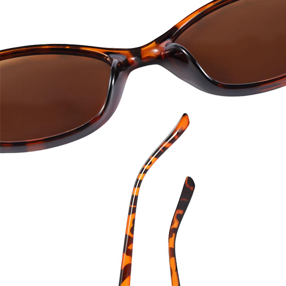 Retro Solglasögon för Kvinnor Små Ovala Sommar Strand Leopard Solglasögon Mode Söta Glasögon Festtillbehör