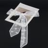 Elegant Lace Scarf With Embroidery Pattern Neck Wrap Multiuse Waistband For Fashionable Women And Lady Formal Occasion