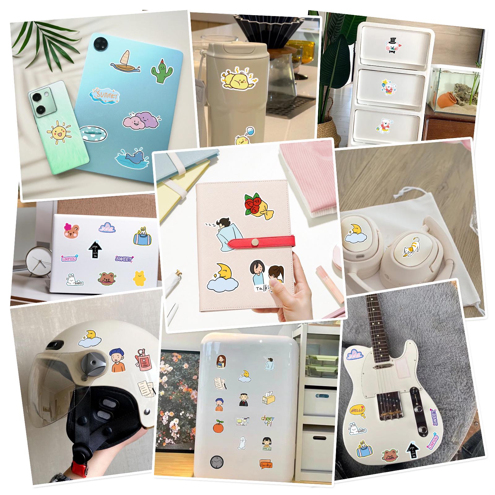 50pcs Cute & Funny Please Let Me Go Emoji Stickers for Thermos Cups and Journals