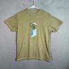 Bronze Mens Size Medium Olive Green Graphic T Shirt W Flower Vase Print