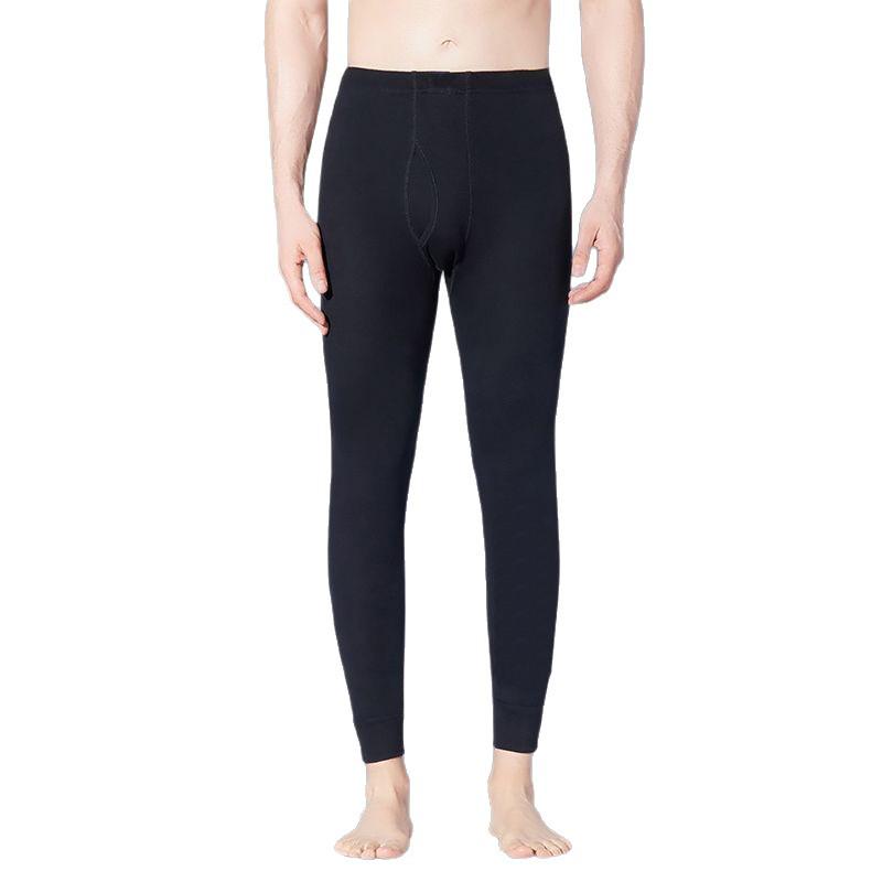 Men's Youth High-Waisted Warm Trousers - Thick, Cold-Resistant Winter Base Layer for Junior and High School Students