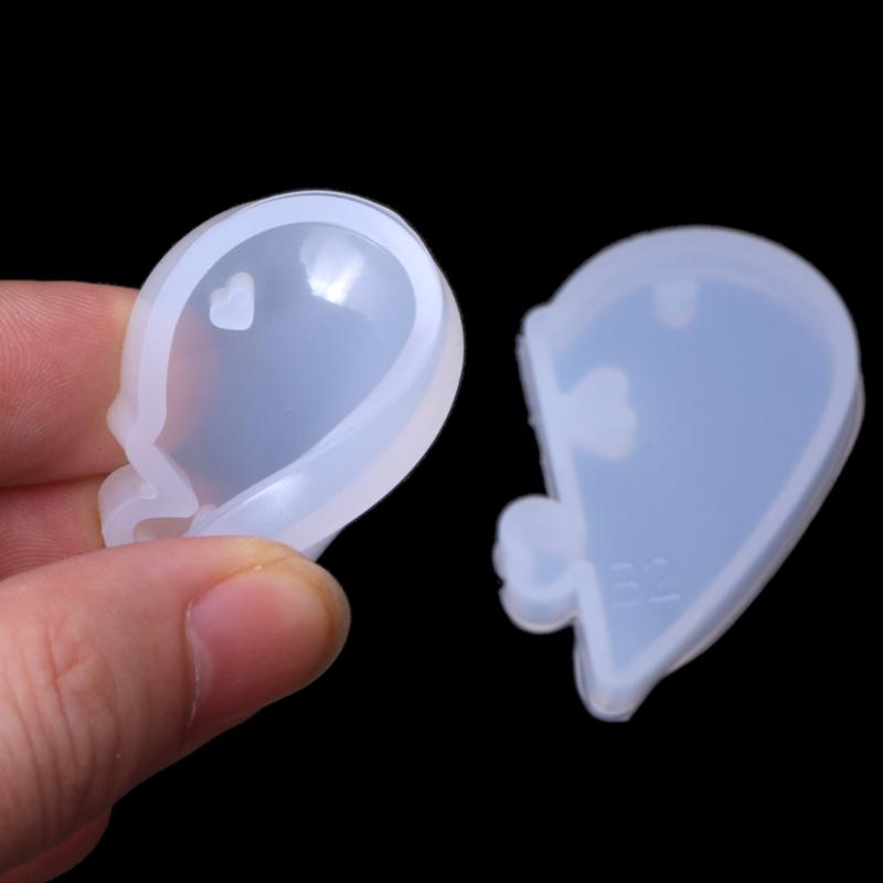 Pumprout Coppia Ciondolo Stampo Amore Serratura Ciondolo in Silicone Stampo Fai da Te Resina epossidica Stampo Gioielli Strumenti Strumenti Artigianali