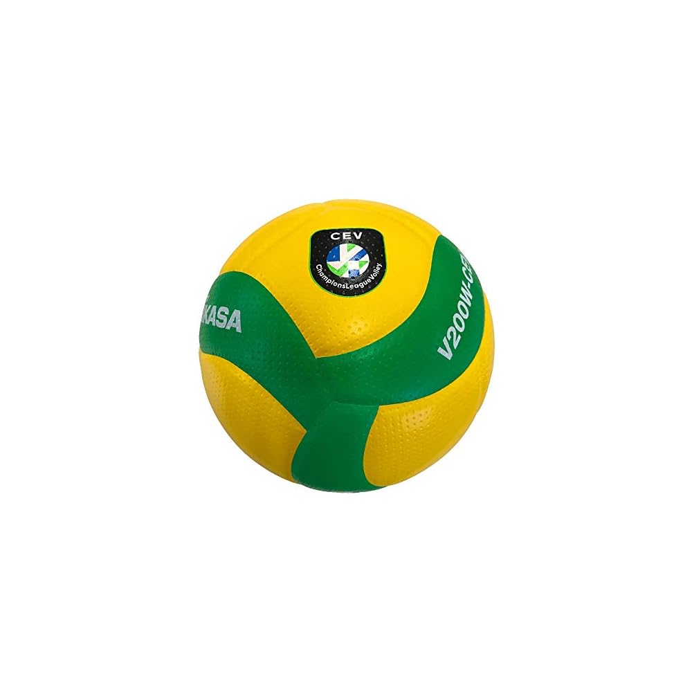 MIKASA V200W-CEV Official Volleyball European Champions League Size 5 Yellow Green Sports Equipment