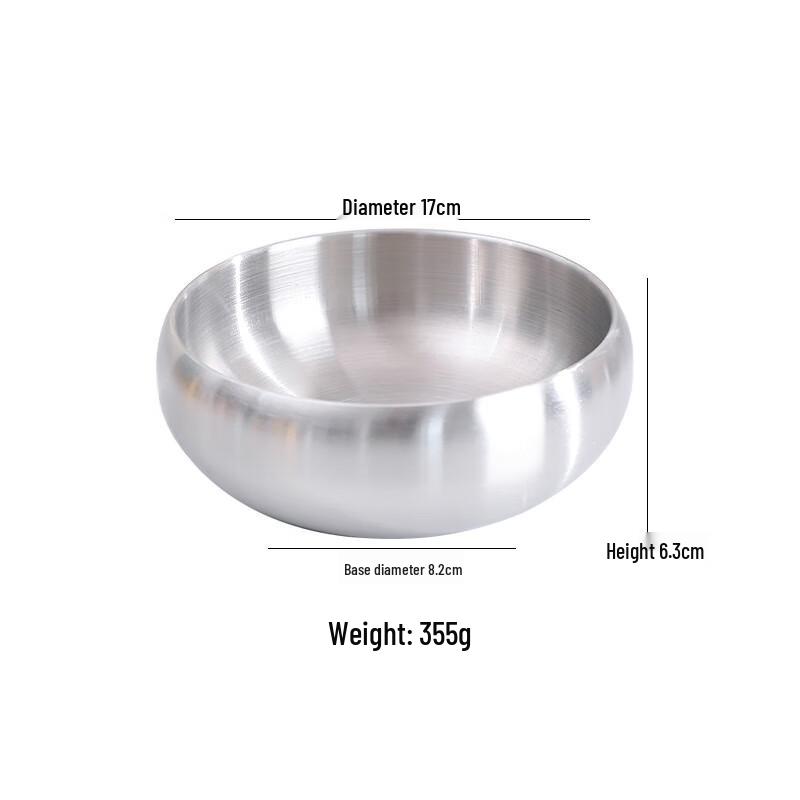 Wutuo Double-Wall Insulated Stainless Steel Rice Bowl