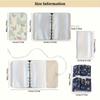 Circular Needle Storage Bag Knitting Tool Organiser Case with Removable 6 Hole PVC Binder Pocket for Knitting Supplies