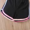 Girls Summer Outfit New Tie Dye Heart Print Short Sleeve Top  Shorts Set Casual Style