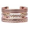 Crocon Eksklusive Tibetansk Kobber Justerbare Armbånd for kvinner og menn Indisk mønster Gave til ham og henne