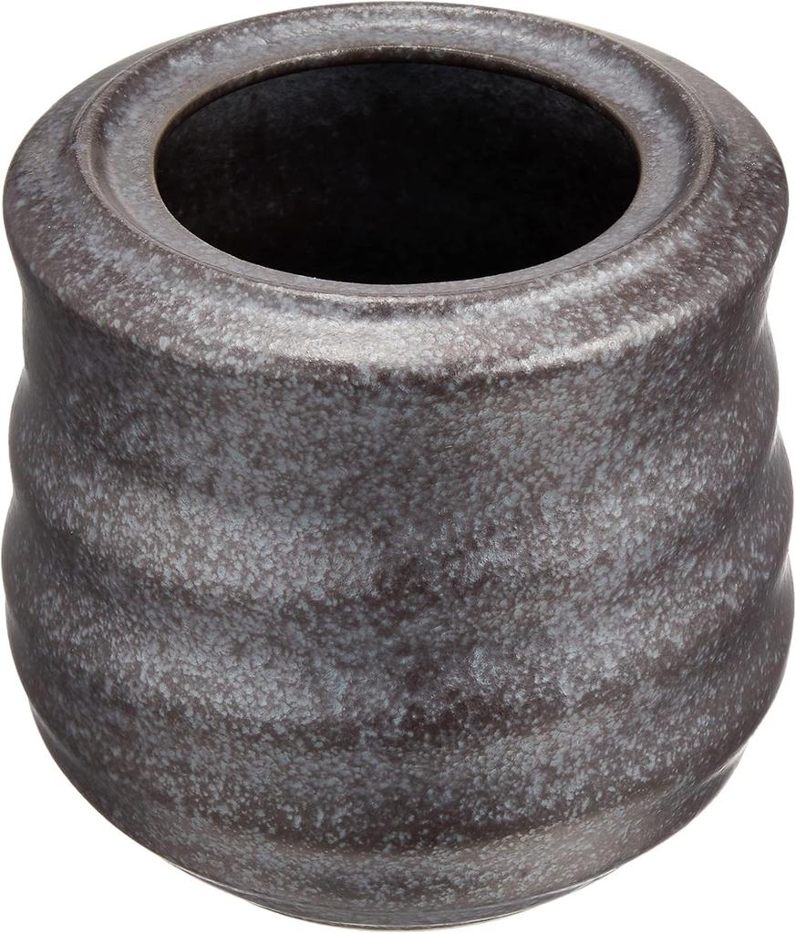 Sake Warmer Set 6cm Diameter x 140ml Black and for Cold and Hot Mino Ware Made in Japan Ale-net (Small), 10.2cm Height, Capacity, Silver, Sake,