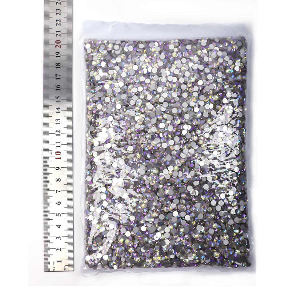 Weichen Big Bag Flat Bottom Diamond Color Plated Crystal Diamond Decorative Rhinestone Diy Nail Art Glass Jewelry Accessories