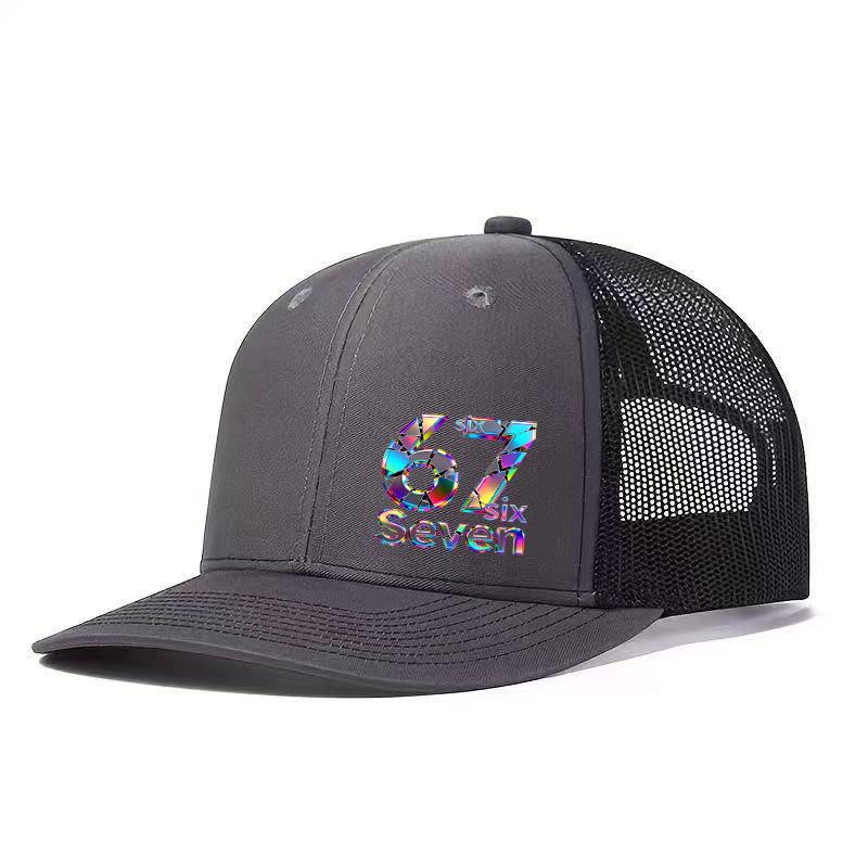 1PC American Streetwear 67 Laser Mesh Hat | Breathable and Card Free, Essential for Street Skateboarding