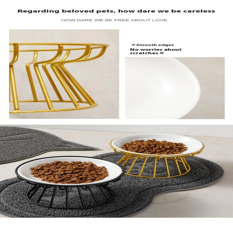 Ceramiczna podwyższona miska dla zwierząt jedzenie woda smakołyki dla kotów i psów stojak na miski akcesoria do karmienia i picia na zewnątrz