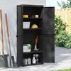 Vidaxl Garden Cabinet, Black, 65X37X165 Cm, Pp