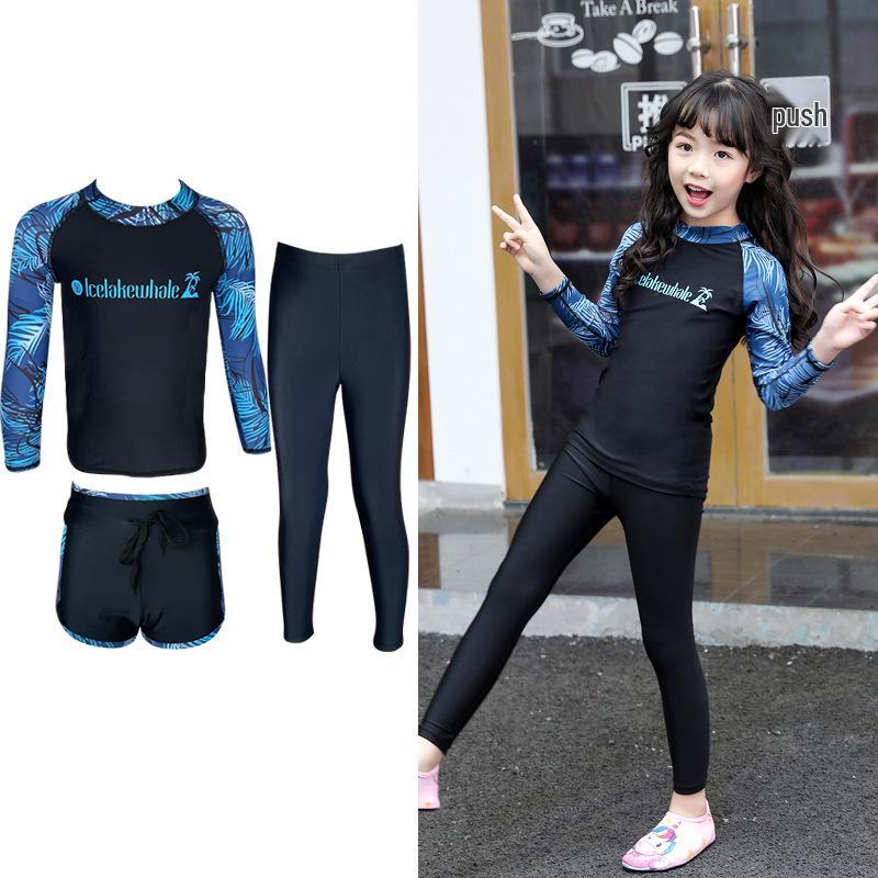Kids Quick-Dry Sun Protection Swimsuit - Long Sleeve & Pants for Boys and Girls XL