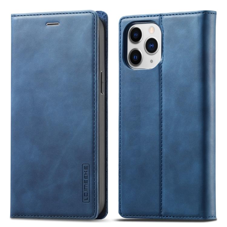 For iPhone 13 Pro Max LC.IMEEKE Strong Magnetic PU + Matte TPU Horizontal Flip Leather Case with Holder & Card Slots & Wallet