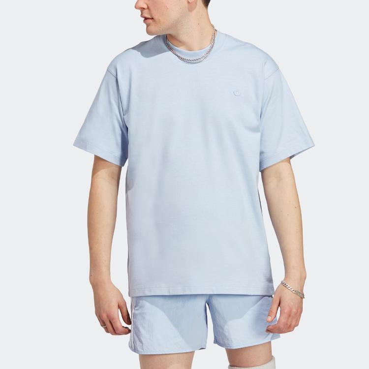 Adidas Originals Adicolor Contempo Tee With Trefoil Logo Men Tops Light-Pink Blue IB9469