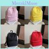 Color Solid Student Schoolbag Backpack Nylon Material Internal Phone Pocket