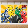 Cartoon Ricky Zoom Motorcycle Birthday Party Decoration Background Banner Racing Motorcycle Kids Baby Party Photo Shoot Props523