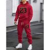Mens Oversized Hooded Sweatshirt Set With Graphic Print Loose Fit Winter Casual Tracksuit