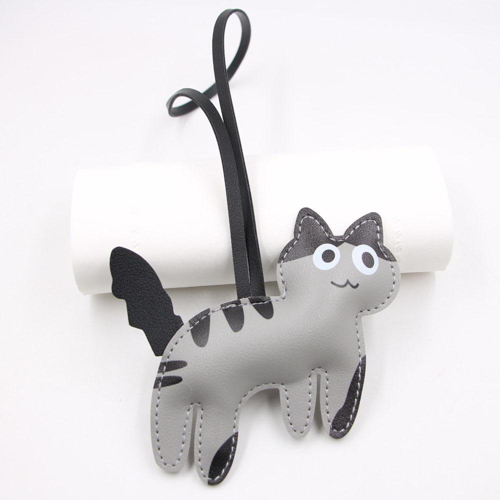 Mini Bear Keychain PU Leather Animals Keyring Hanging Ornament Backpack Handbag Charm Gift For Men Women Korean Bag Charms Y2k