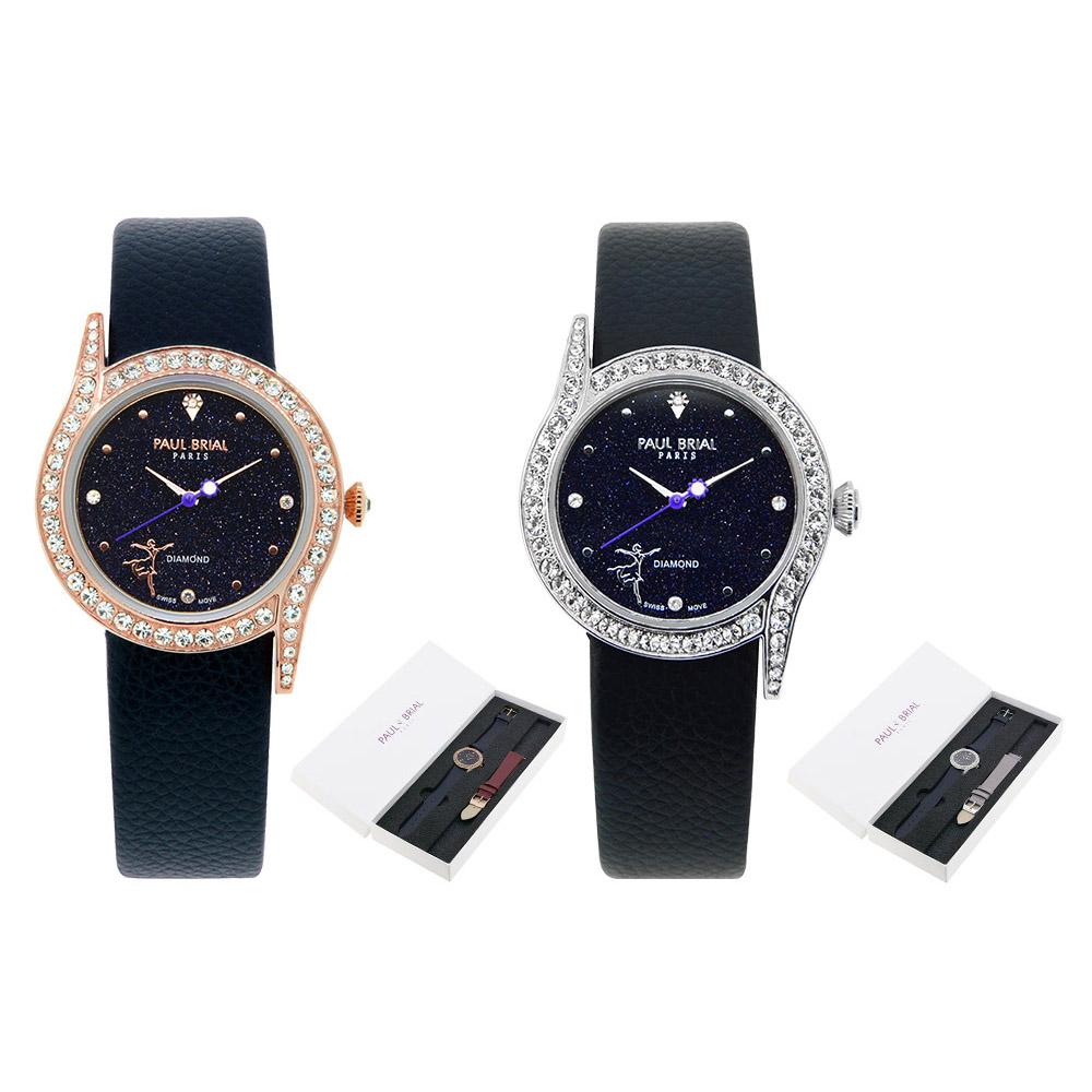 Polbeulial Pb8015 La Rochelle Goldstone Leather Watch