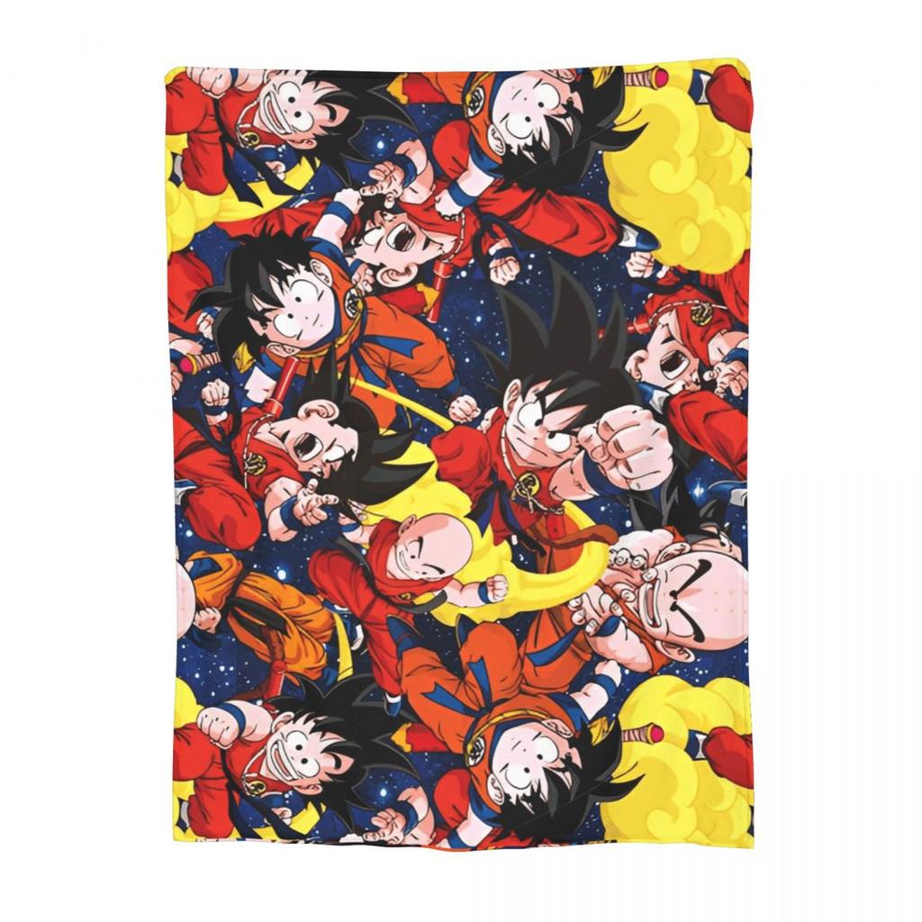 Summer New Dragon Ball 80'S Hero Flannel Comfortable And Soft Throw Blanket Blanket For Home Outdoor Soft Plush Thin Quilt