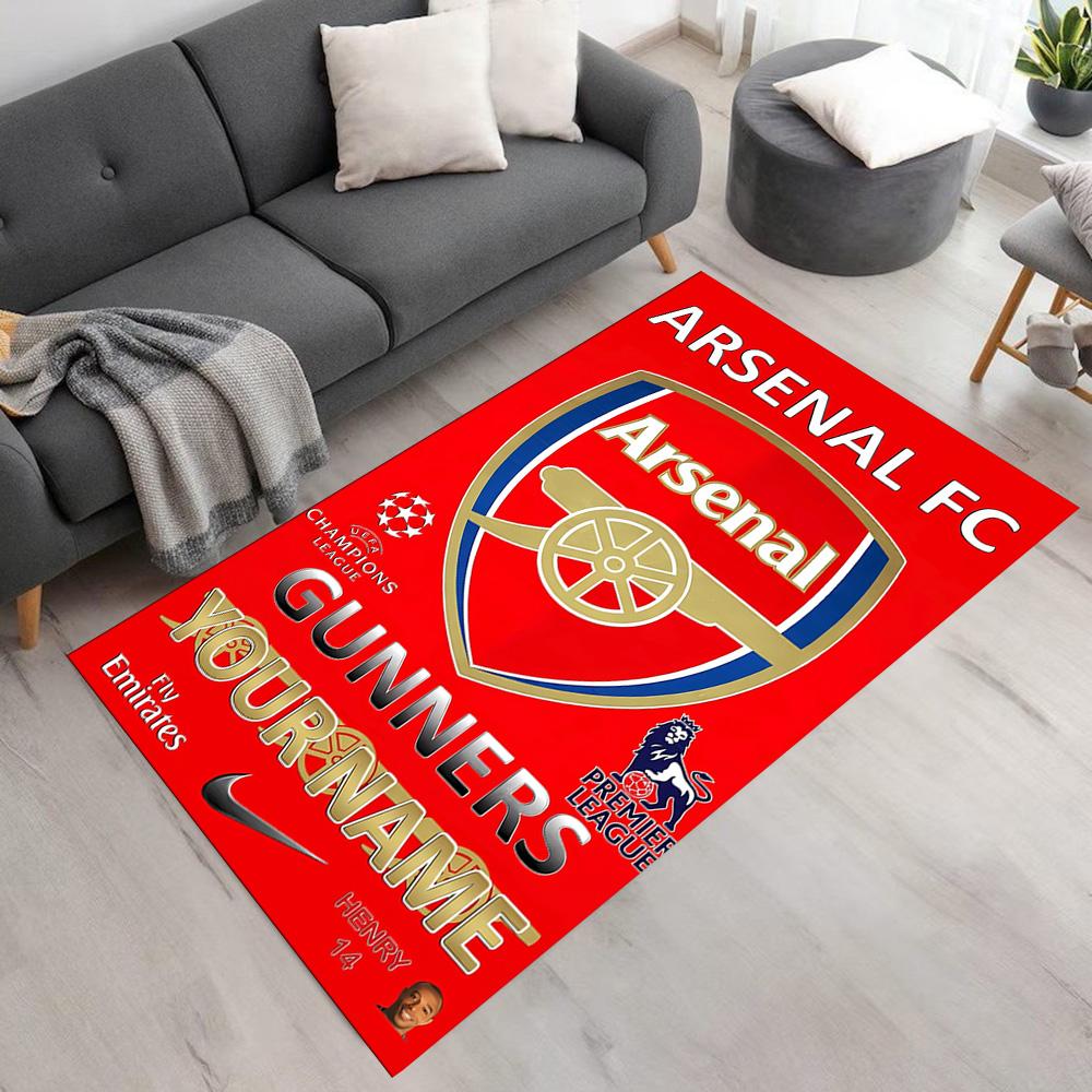 Arsenal F.c. Personalized Name Area Rug Perfect for Dormitory Dining Room Bedrooms Playrooms Antislip Carpet Decorate Offices