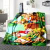 Seven Dwarfs Wood  Flannel Blanket Super Soft Warm Cozy Blanket for Sofa Bed Office Travel All‑Season Home Decor Gift