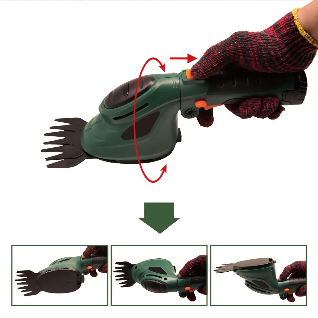 [Tokyo Deco] 2-Way Electric Lawn Mower, Grass Trimmer & Hedge Trimmer, Handheld [Genuine Rechargeable Cordless] [Lawn Trimmer & Hedge Trimmer] Gardeni