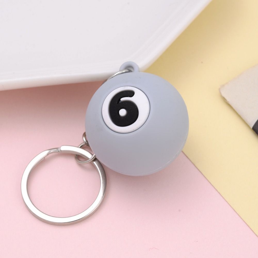 Wear-resistant Billiards Keychain Round Pendant Simplicity Number Beads