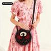 Dinosaur Print Round Shoulder Bag Casual Messenger Bag for Woman Best Gifts 2D Flat Casual Daily Crossbody Bag