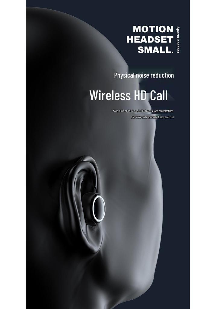 T10 Ear Hook Wireless Bluetooth Earbuds - Long Battery Life, Single Ear, Comfortable for Business & Sports, Bluetooth 5.2.