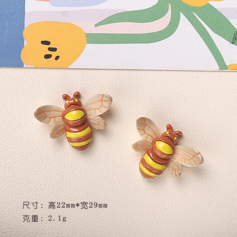 10 Stück Cartoon Harz Niedliche Bienen, Schmetterlinge, Schnecken, Libellen Serie Flache Unterseite Scrapbook DIY Schmuck Haarspangen Handyhülle