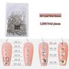 1440-Piece Nail Art Rhinestone Set: Clear, White, AB-Color, Flat-Back, Small & Large for Shiny Nail Decorations.
