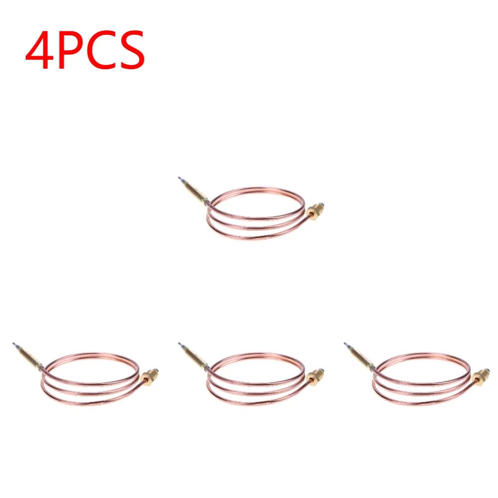 1-5Pcs 60/120cm Gas Thermocouple for Hot Water Boiler with 5 Fixed Parts Sensor Thermometer Probe Induction Line Tool Set