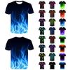 3D-Druck T-Shirt Flamme Hypnose Bunter Druck Lässiges Kurzarm-Oberteil für stilvollen Komfort