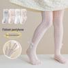 Girls' Ultra-thin Mesh Stripe Leggings with Bow - Anti-mosquito Tights for Baby and Children