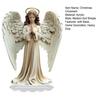 2D Acrylic Jesus Nativity Ornament Angel Wing Table Sign with Base Home Office Desktop Bookshelf Religious Christmas Decoration