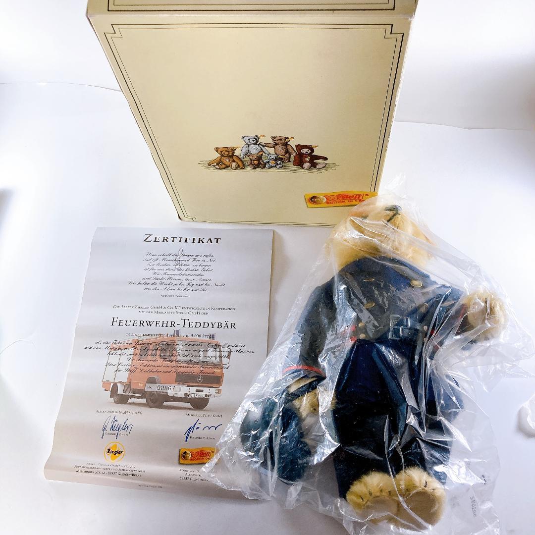 

[USED] Steiff German Firefighter Teddy Bear, Limited Edition of 3,000 |1864|