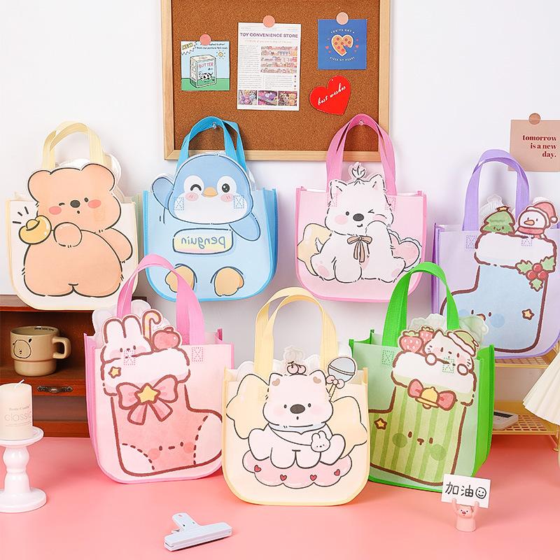 12pcs Cute Animal Kids Gift Bags for Preschool Graduation Goodie Bags Birthday Treats and Classroom Giveaways