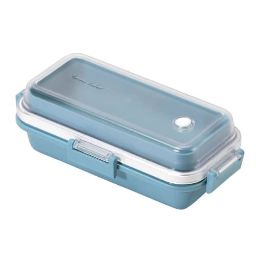 

Pearl Metal Lunch Box, Rectangular, Made in Japan, Home Label, Nile Blue, DC-6023