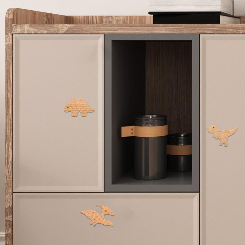 Tier Schrankknöpfe 6 Stück Kinder Schubladengriffe 6 Stück Dekorative Kommodenknöpfe Dinosaurier Thema Schlafzimmer Dekorative Schubladengriffe