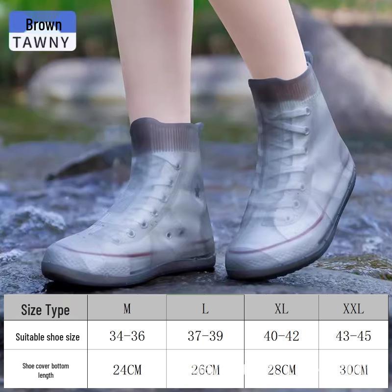 Unisex Waterproof Non-Slip Silicone Rain Boots - Durable, Thickened, and Wear-Resistant for Rainy Days