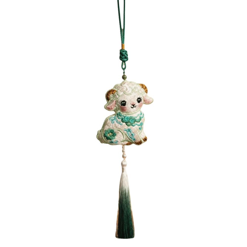 Lamb Ornament Aroma Pouch Chinese Style Zodiac Sheep Charm Hanfu Accessory  Car Hanging