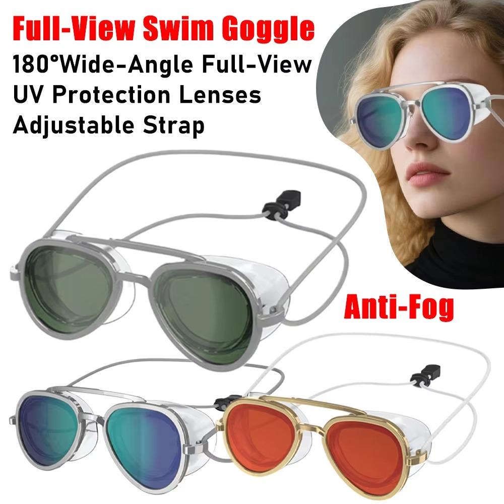 Adjustable Silicone Full-View Swim Goggles Full Angle Professional Swimming Goggles  Swimming